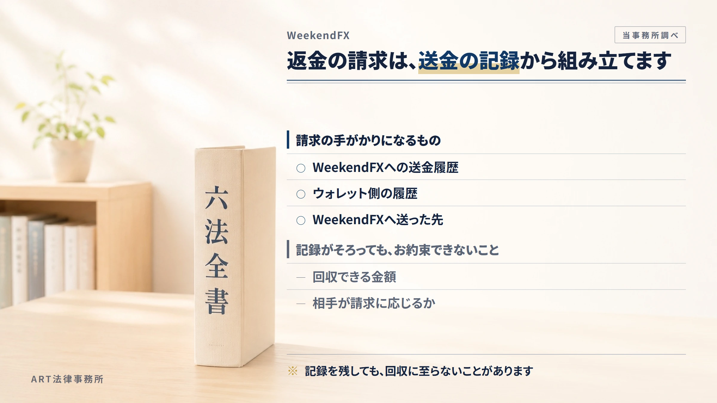 WeekendFX(myportal.weekend-fx.com)への返金請求で手がかりになるもの