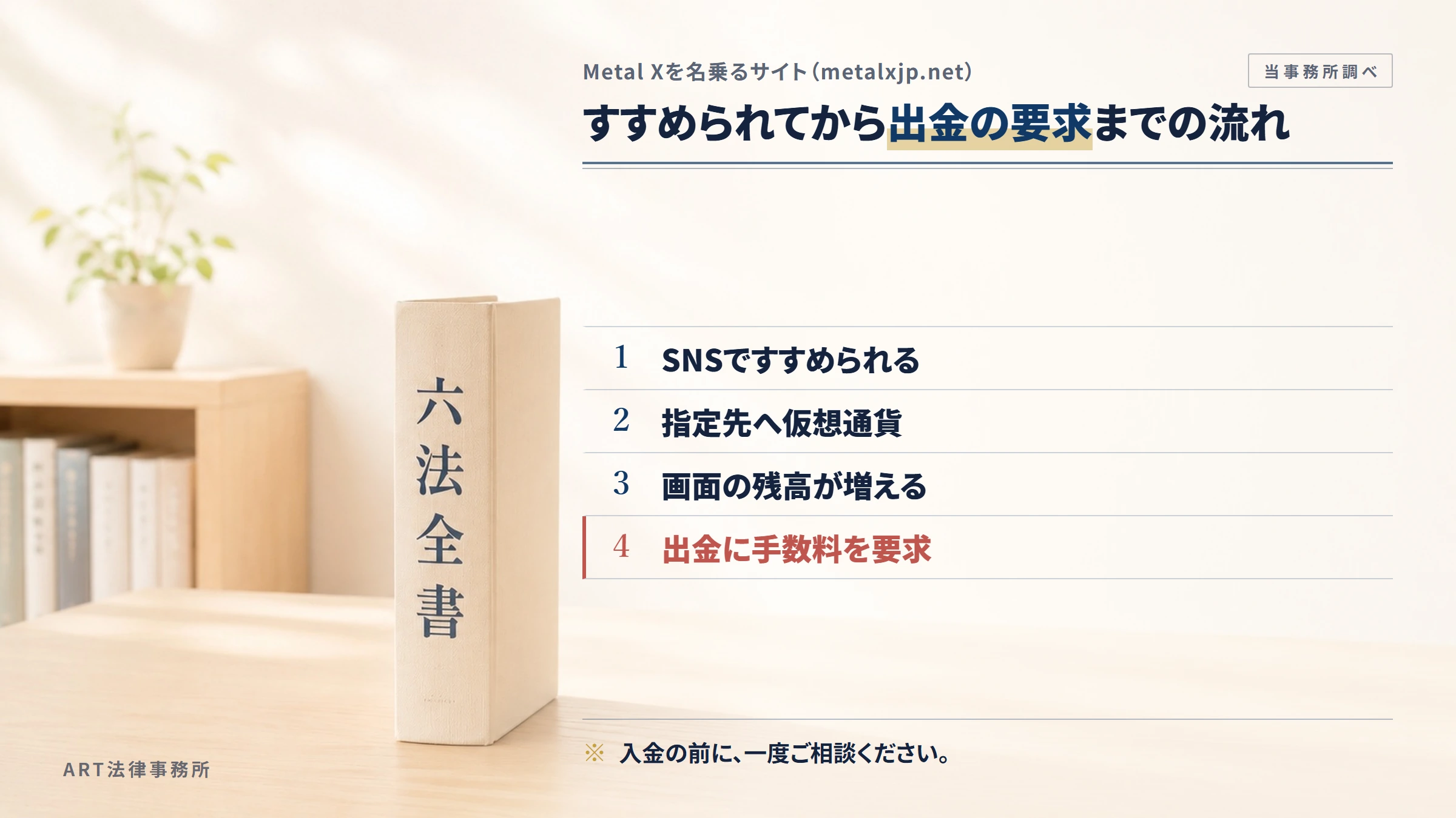 Metal Xを名乗るサイト（metalxjp.net）の勧誘から入金までの流れ